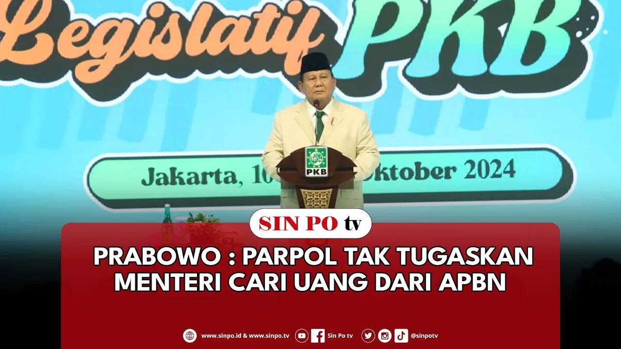 Prabowo : Parpol Tak Tugaskan Menteri Cari Uang Dari APBN