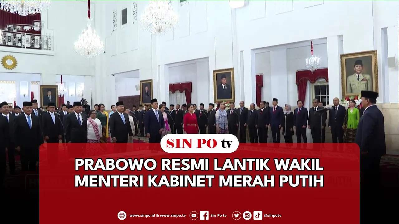 Prabowo Resmi Lantik Wakil Menteri Kabinet Merah Putih