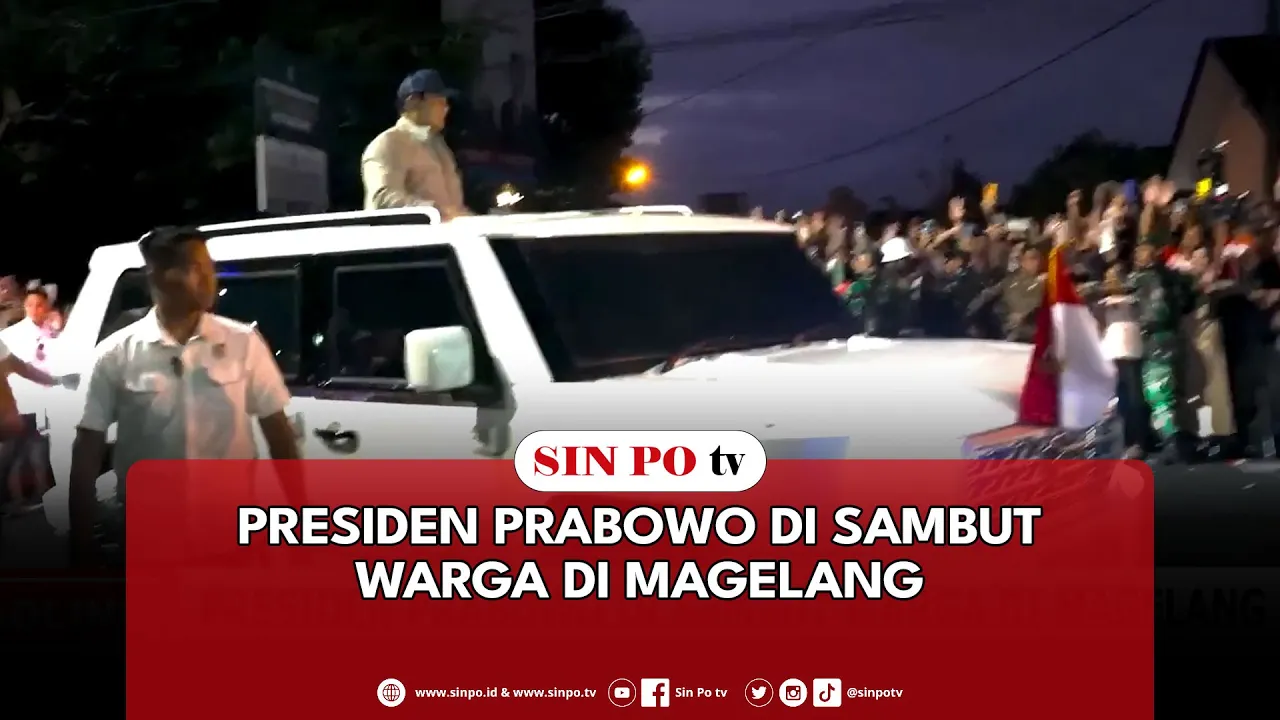 Presiden Prabowo Di Sambut Warga Di Magelang