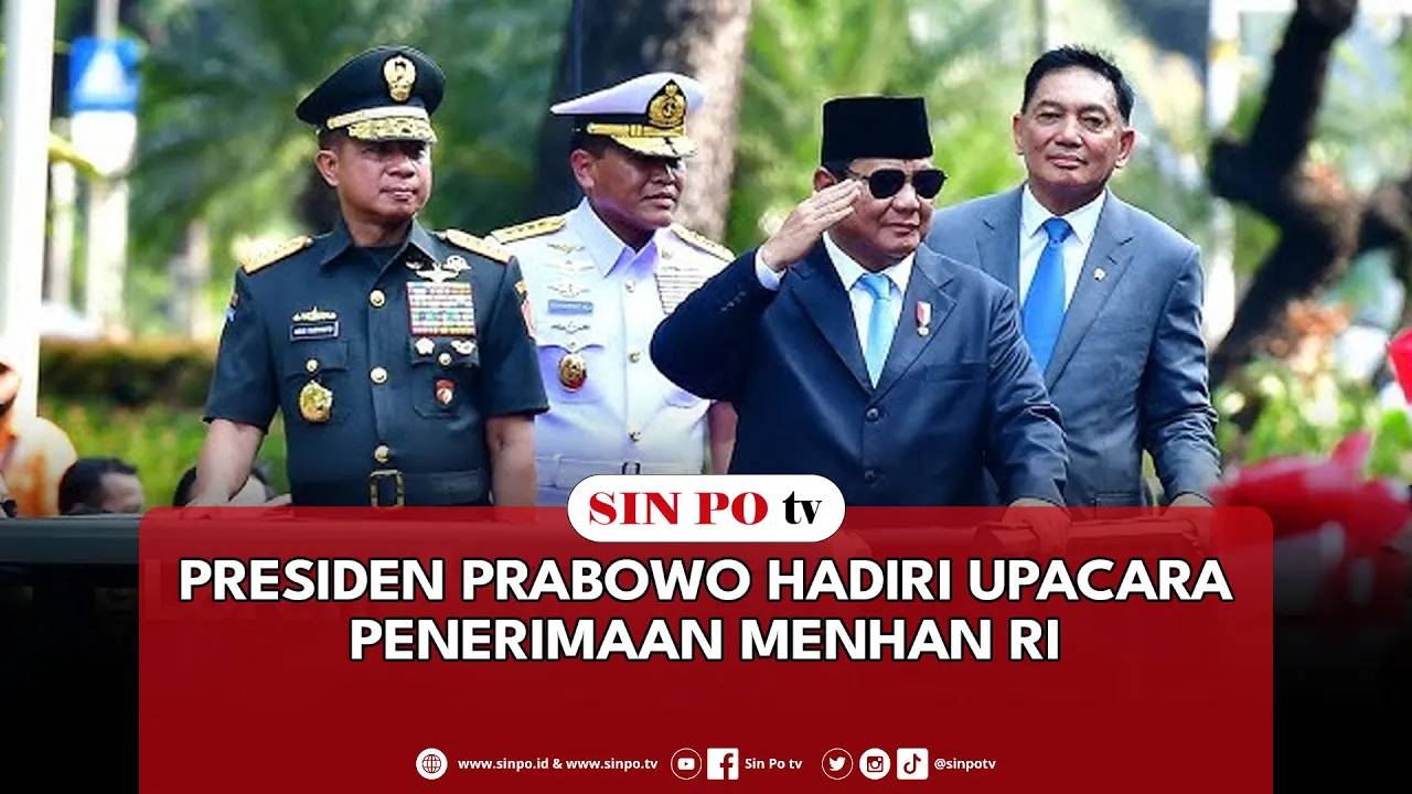 Presiden Prabowo Hadiri Upacara Penerimaan Menhan RI