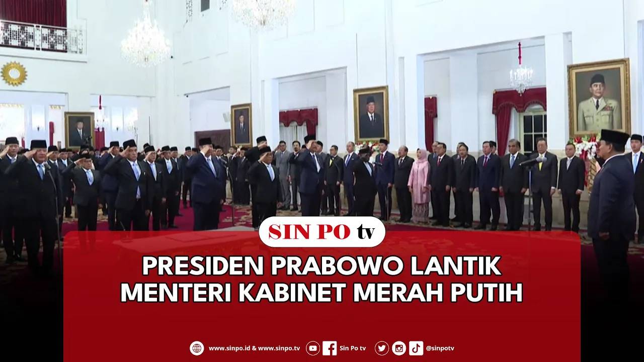 Presiden Prabowo Lantik Menteri Kabinet Merah Putih