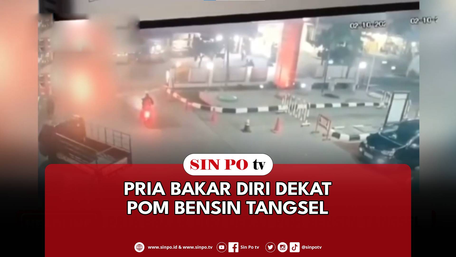 Pria Bakar Diri Dekat Pom Bensin Tangsel