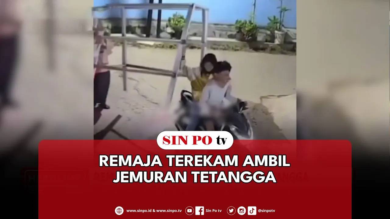 Remaja Terekam Ambil Jemuran Tetangga