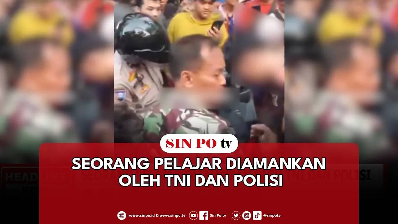 Seorang Pelajar Diamankan Oleh TNI Dan Polisi