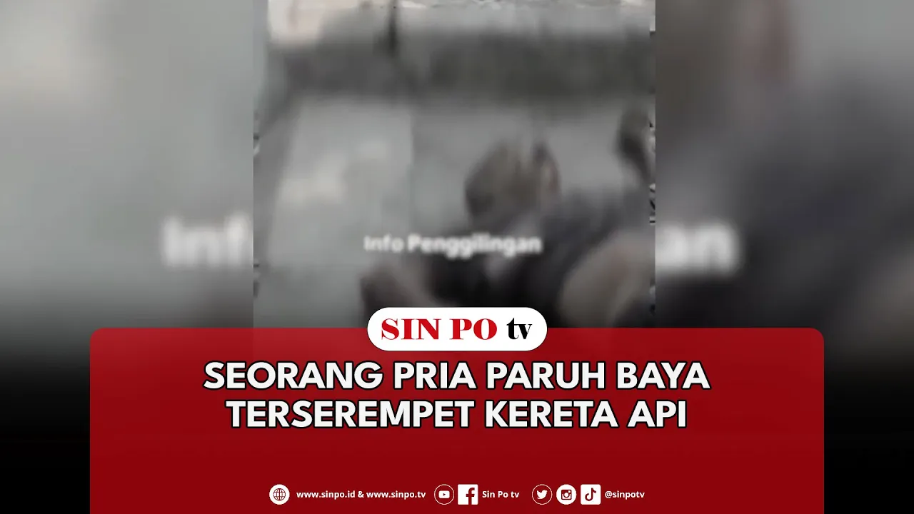 Seorang Pria Paruh Baya Terserempet Kereta Api