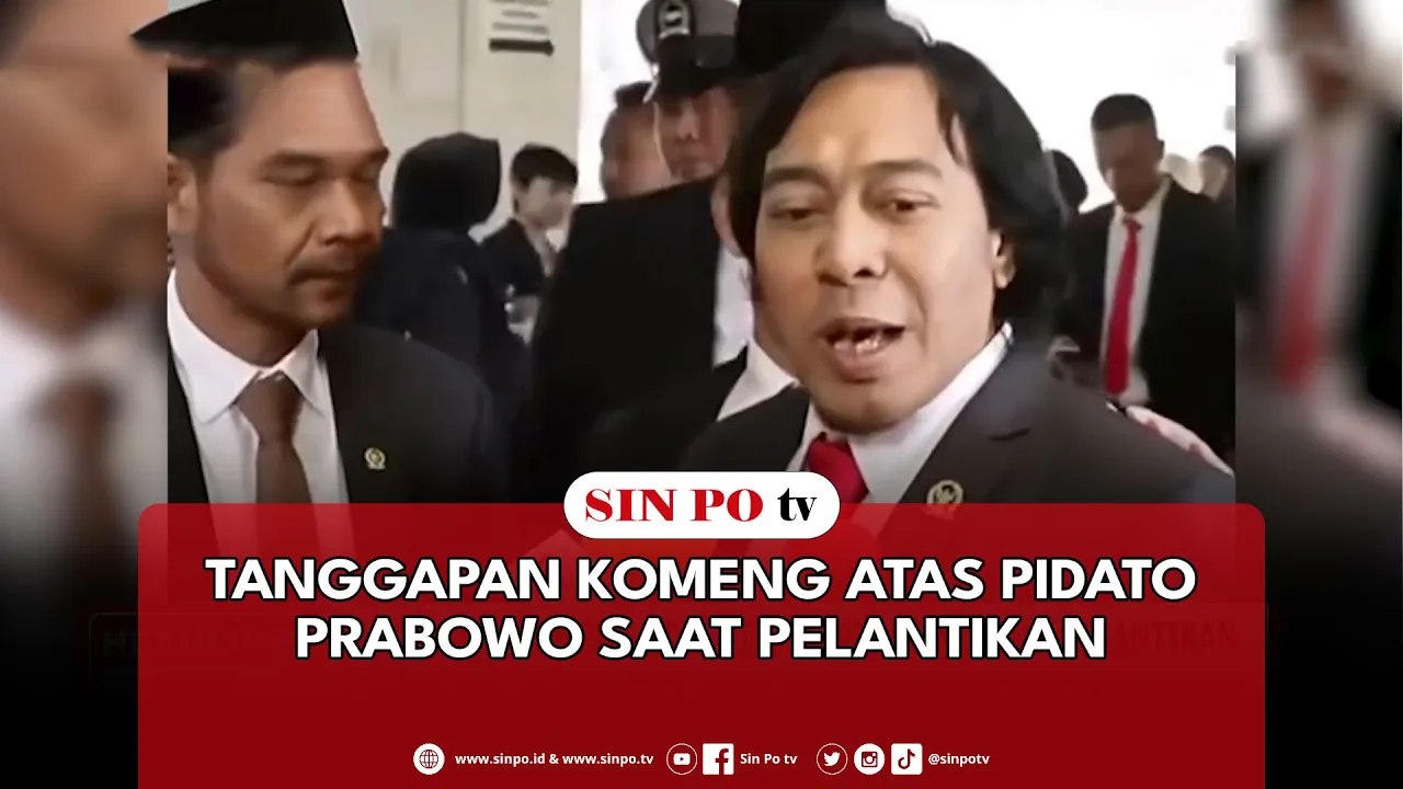 Tanggapan Komeng Atas Pidato Prabowo Saat Pelantikan