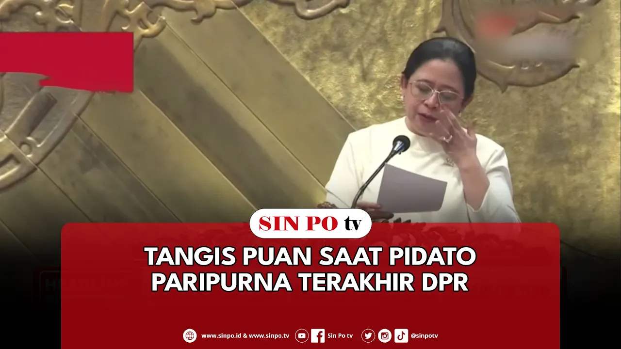 Tangis Puan Saat Pidato Paripurna Terakhir DPR