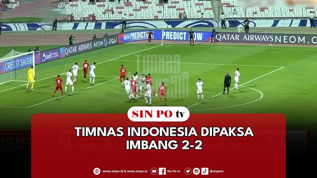 Timnas Indonesia Dipaksa Imbang 2-2