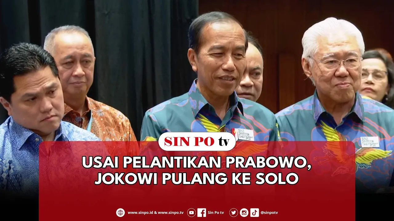 Usai Pelantikan Prabowo, Jokowi Pulang Ke Solo