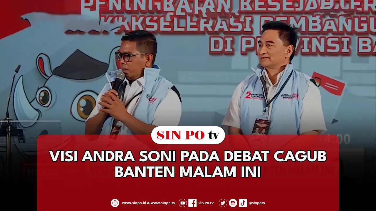 Visi Andra Soni Pada Debat Cagub Banten Malam Ini