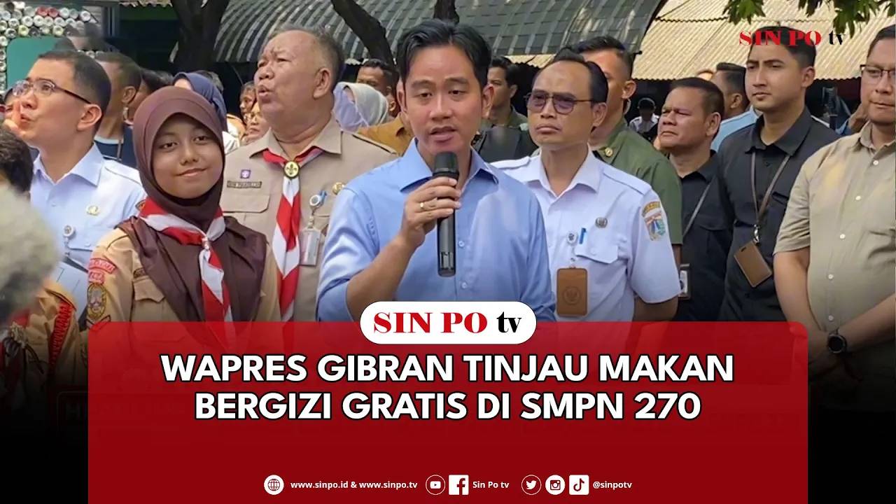 Wapres Gibran Tinjau Makan Bergizi Gratis Di SMPN 270