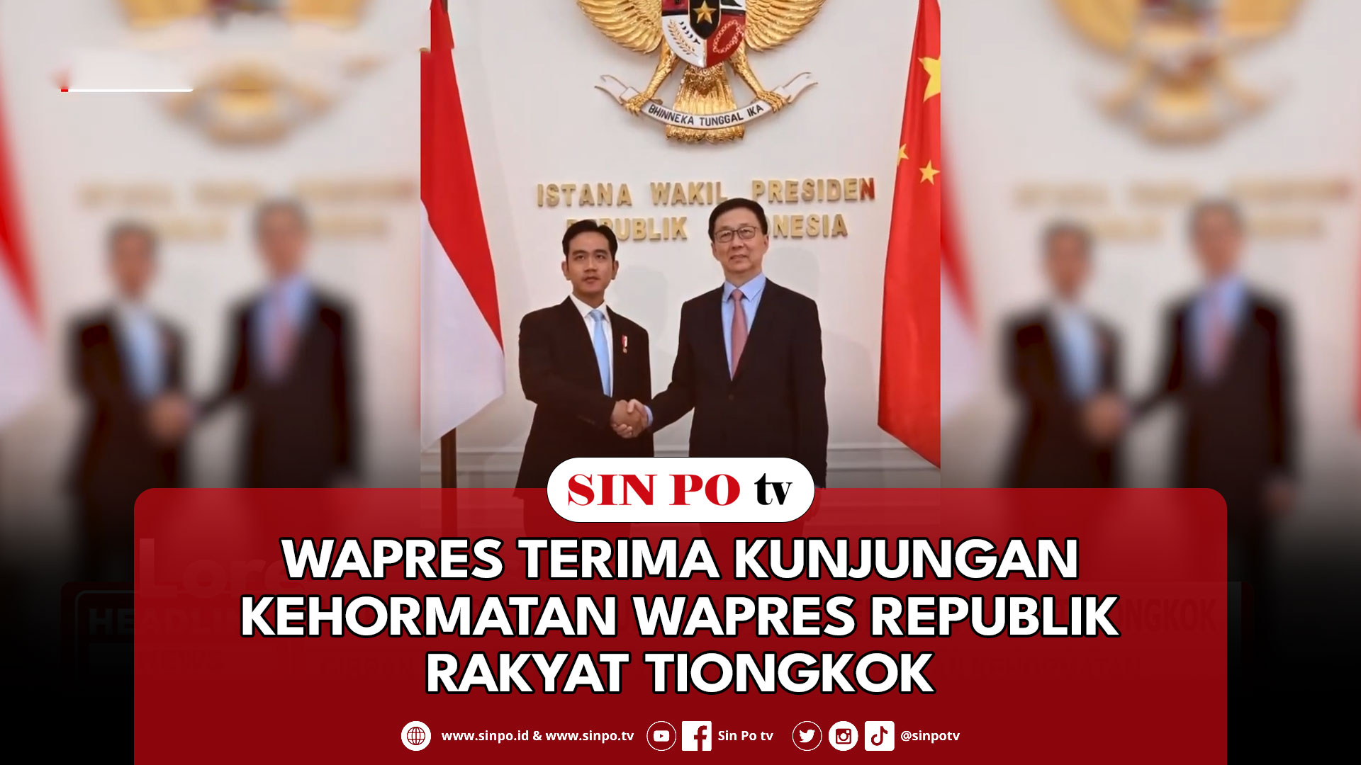 Wapres Terima Kunjungan Kehormatan Wapres Republik Rakyat Tiongkok