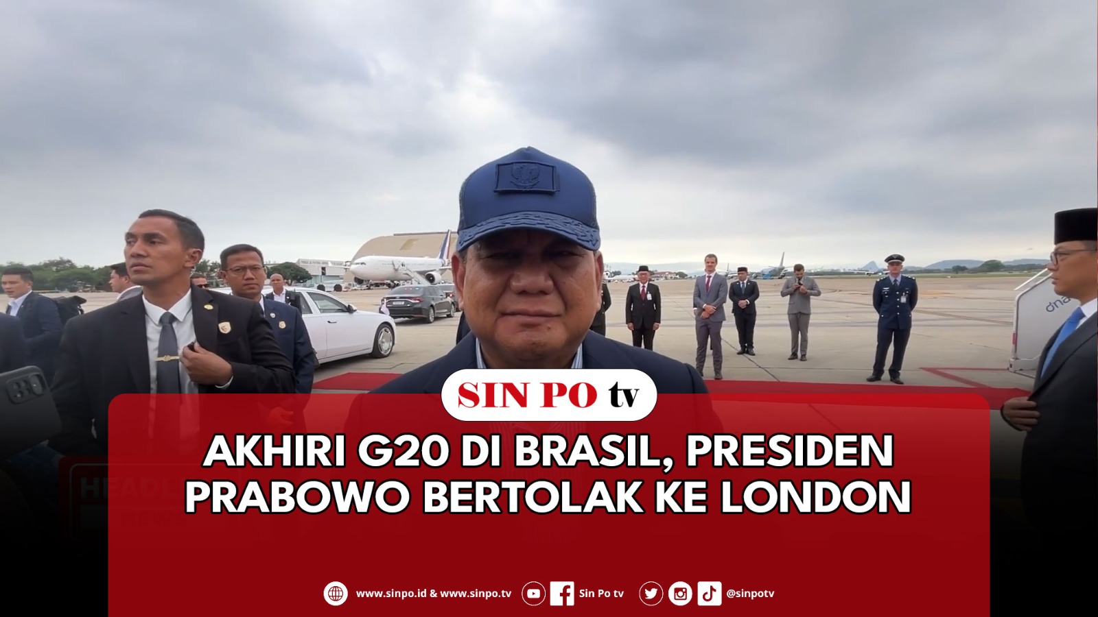 Akhiri G20 Di Brasil, Presiden Prabowo Bertolak Ke London