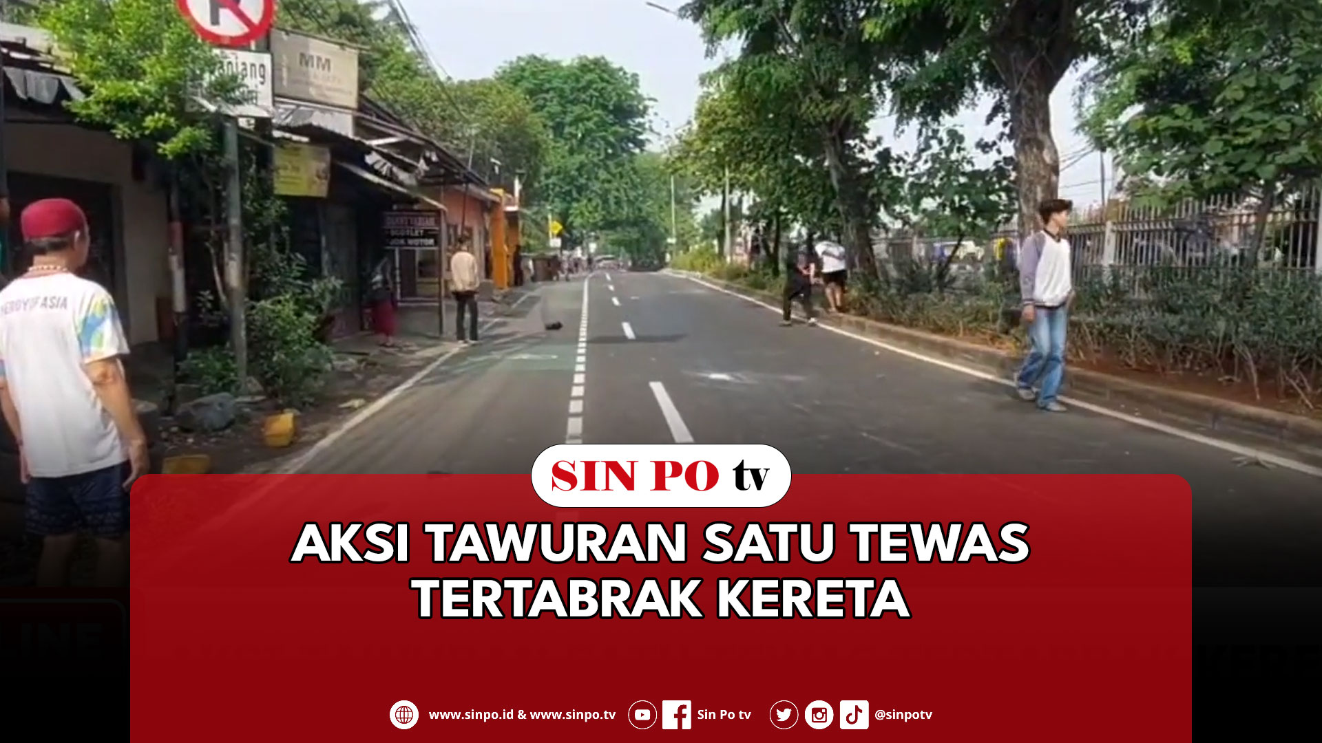 Aksi Tawuran Satu Tewas Tertabrak Kereta