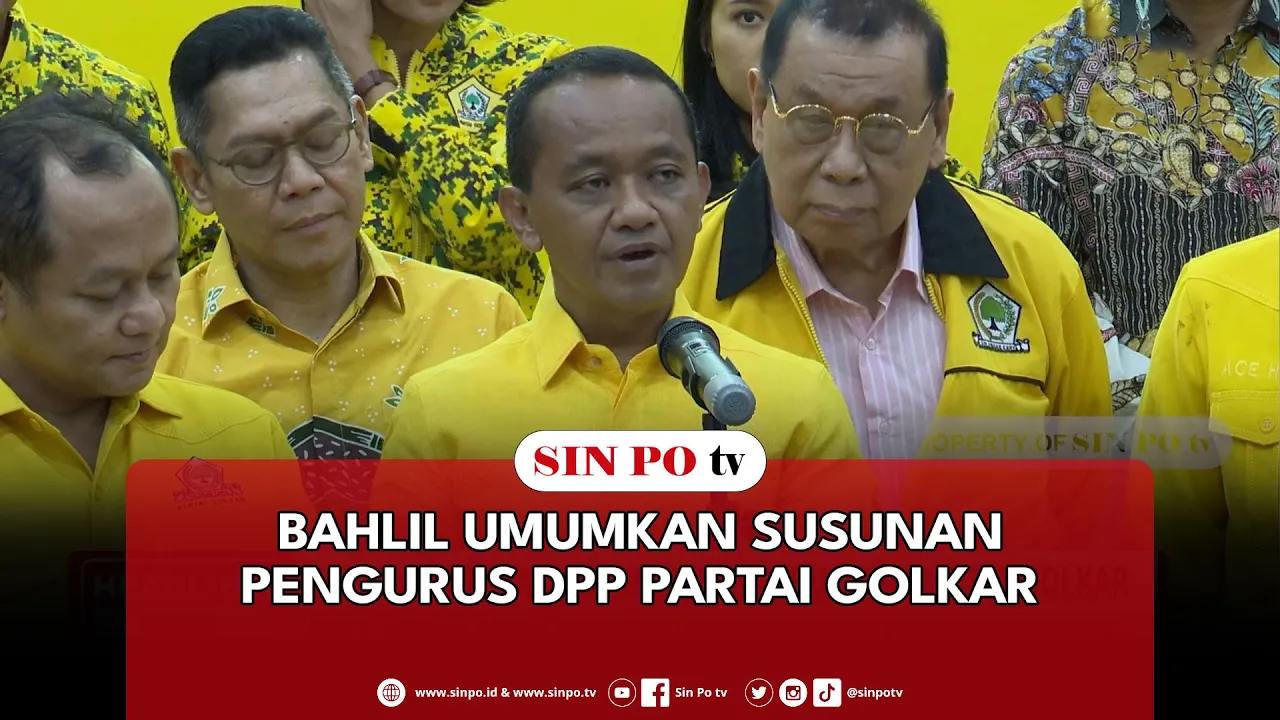 Bahlil Umumkan Susunan Pengurus DPP Partai Golkar