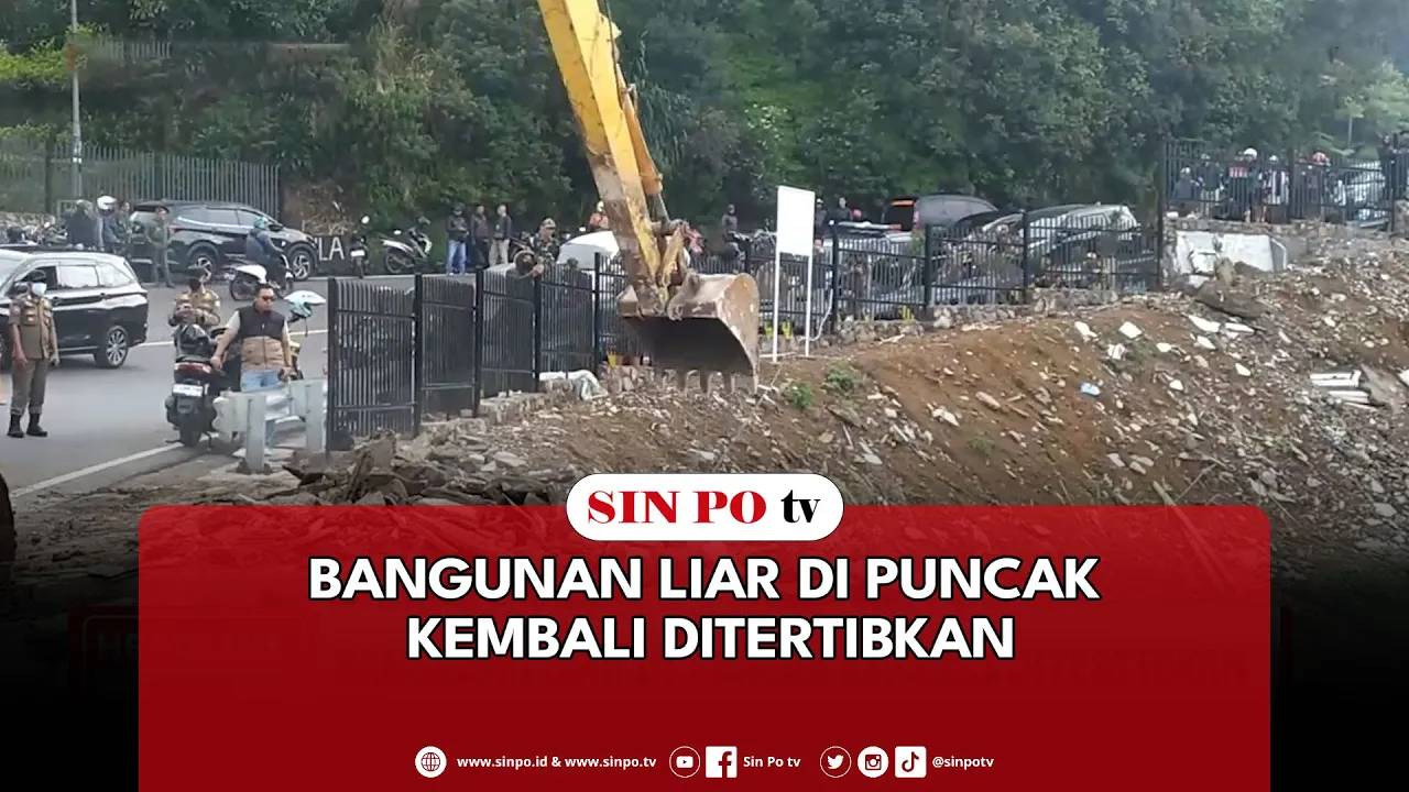 Bangunan Liar Di Puncak Kembali Ditertibkan