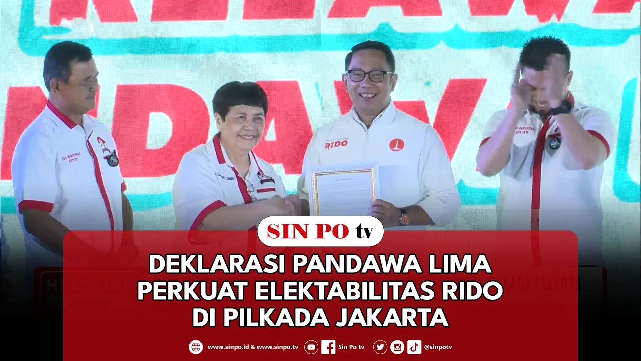 Deklarasi Pandawa Lima Perkuat Elektabilitas RIDO Di Pilkada Jakarta