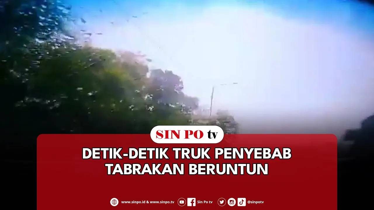 Detik-Detik Truk Penyebab Tabrakan Beruntun