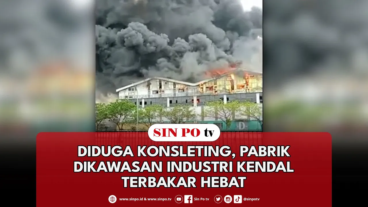 Diduga Konsleting, Pabrik Dikawasan Industri Kendal Terbakar Hebat