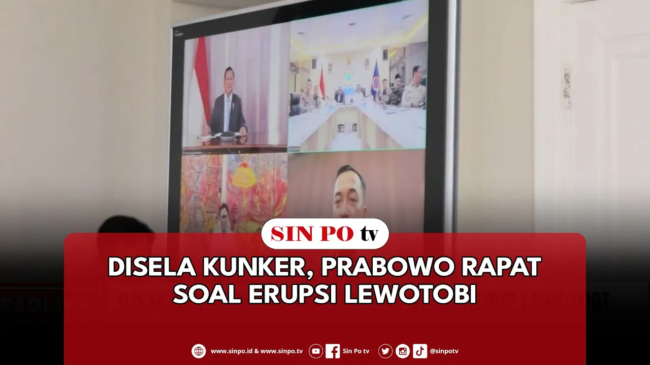 Disela Kunker, Prabowo Rapat Soal Erupsi Lewotobi