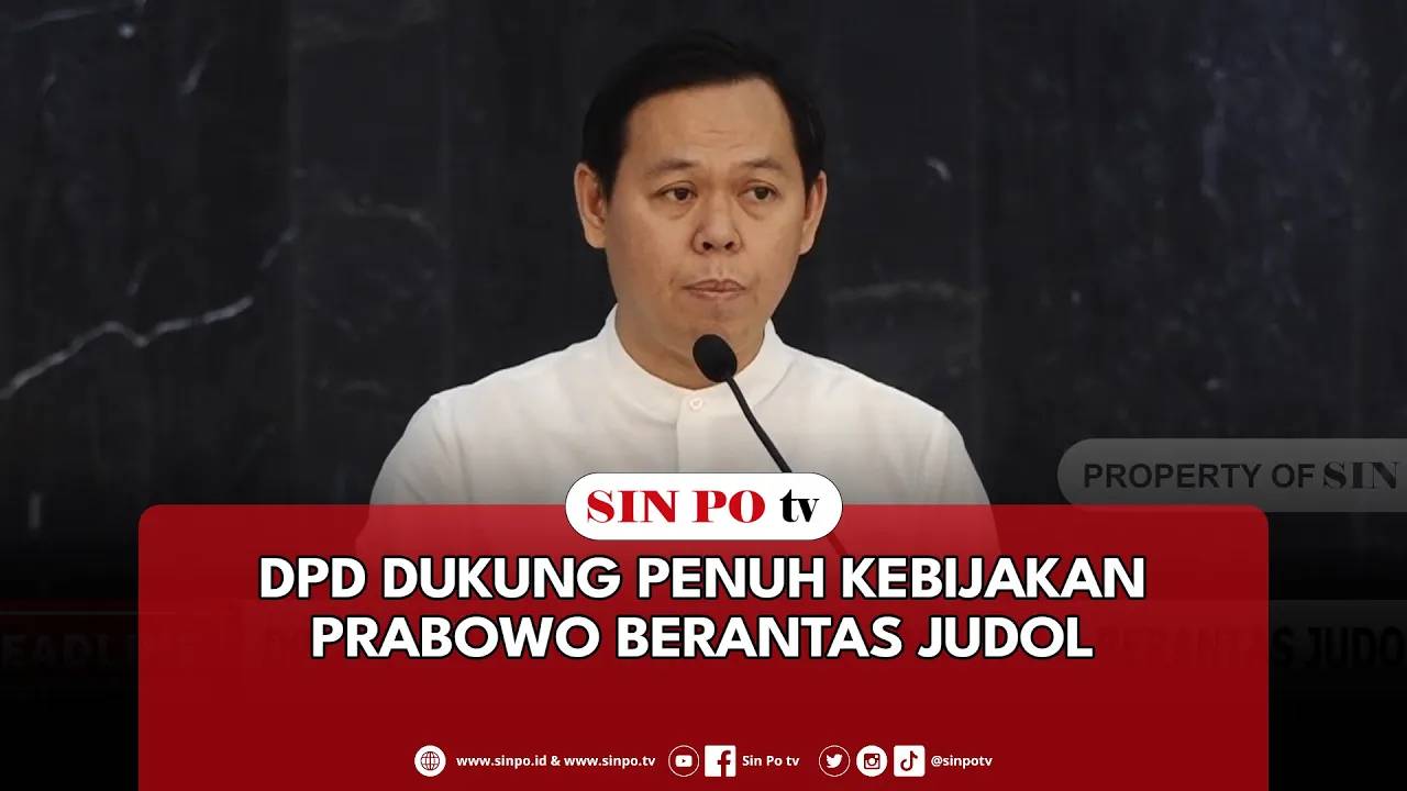 DPD Dukung Penuh Kebijakan Prabowo Berantas Judol