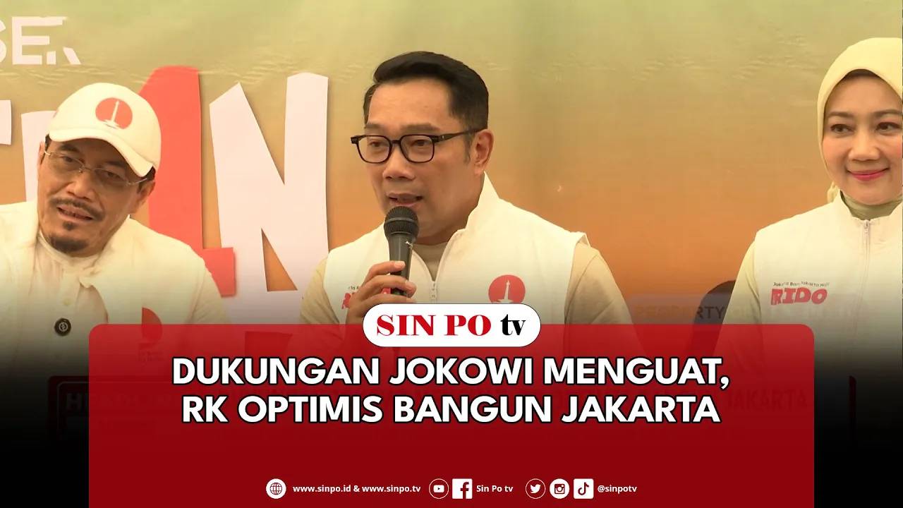 Dukungan Jokowi Menguat, RK Optimis Bangun Jakarta