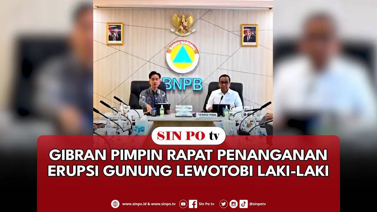 Gibran Pimpin Rapat Penanganan Erupsi Gunung Lewotobi Laki-Laki