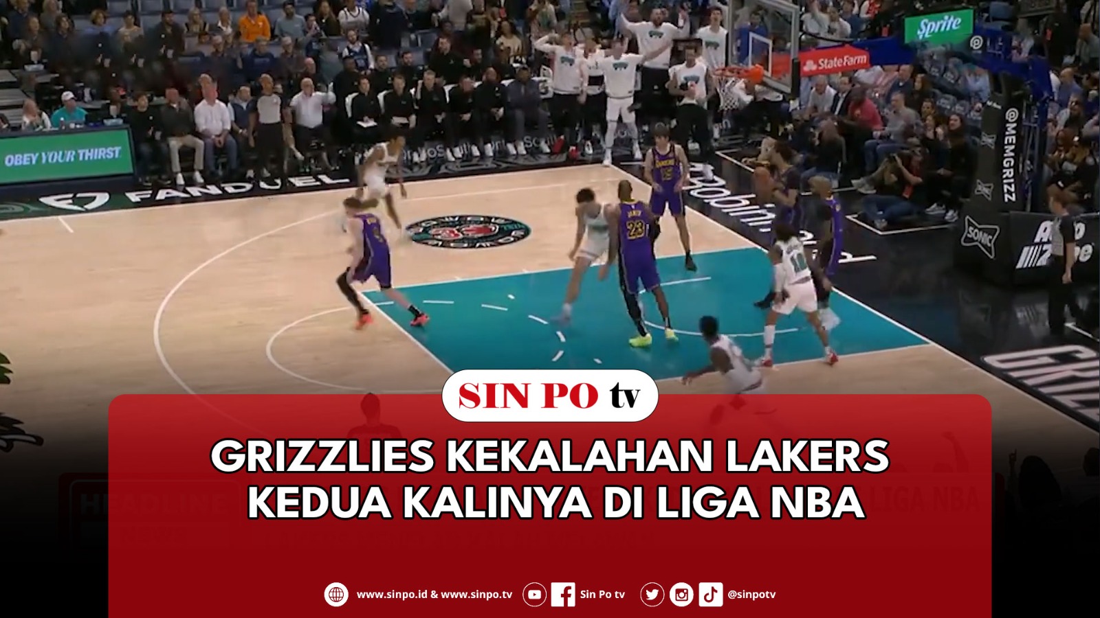 Grizzlies Kekalahan Lakers Kedua Kalinya Di Liga NBA