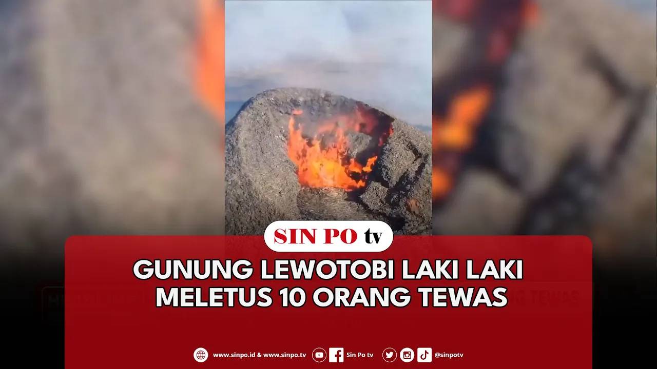 Gunung Lewotobi Laki Laki Meletus 10 Orang Tewas