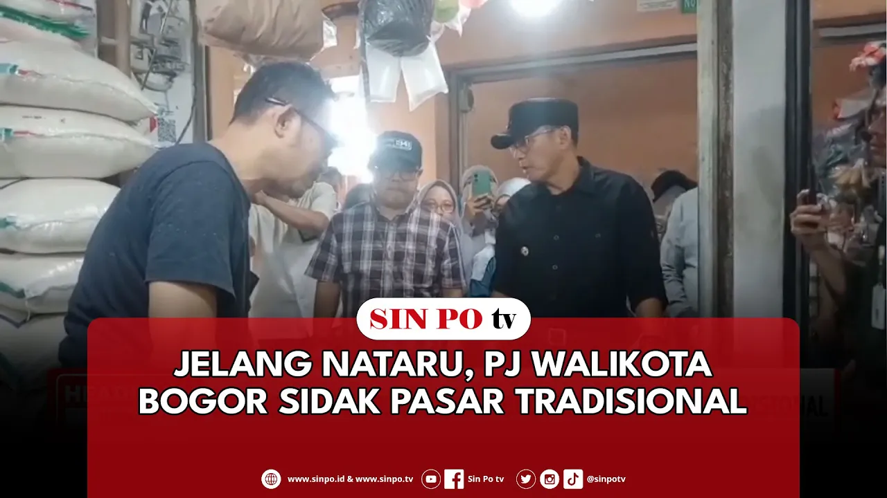 Jelang Nataru, Pj Walikota Bogor Sidak Pasar Tradisional