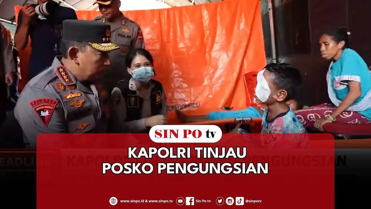 Kapolri Tinjau Posko Pengungsian