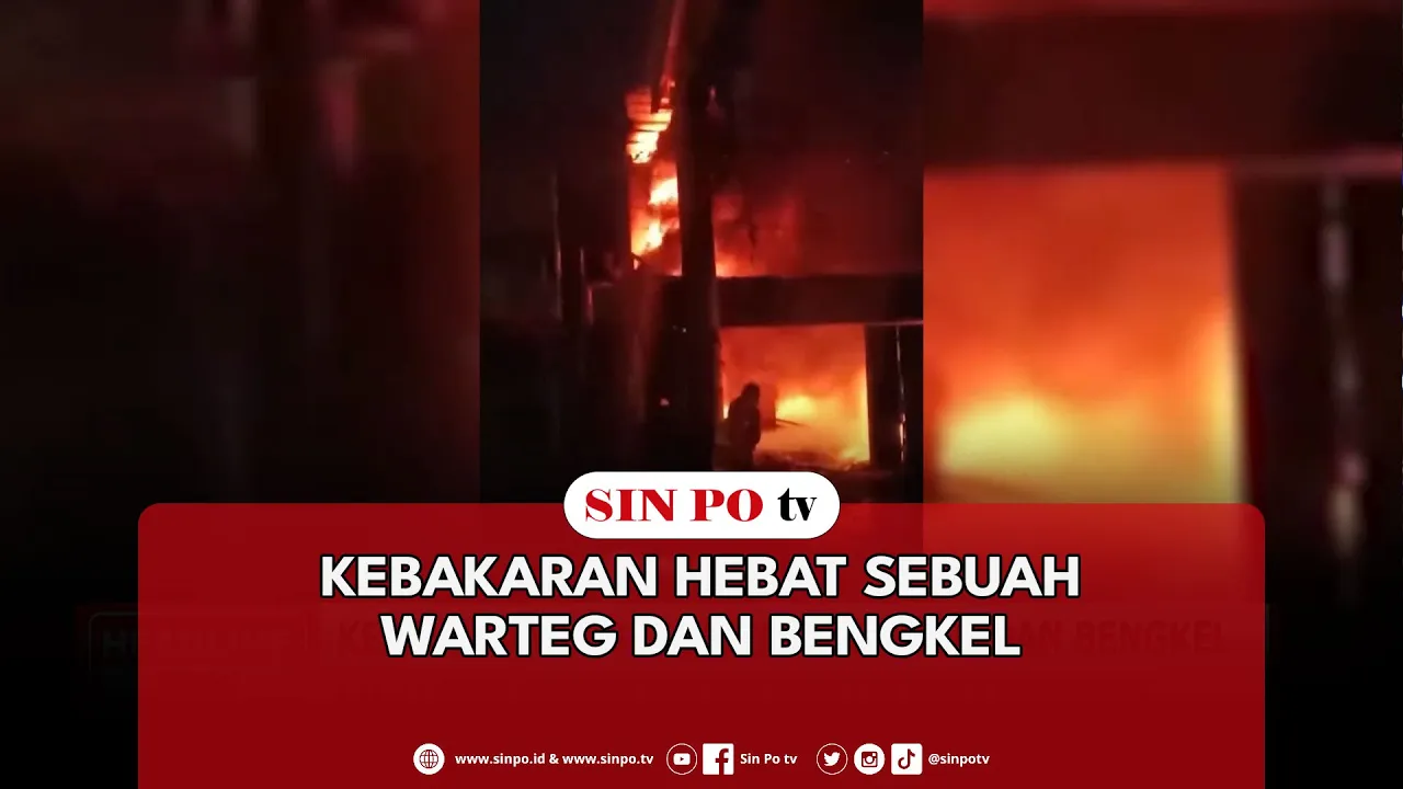 Kebakaran Hebat Sebuah Warteg Dan Bengkel