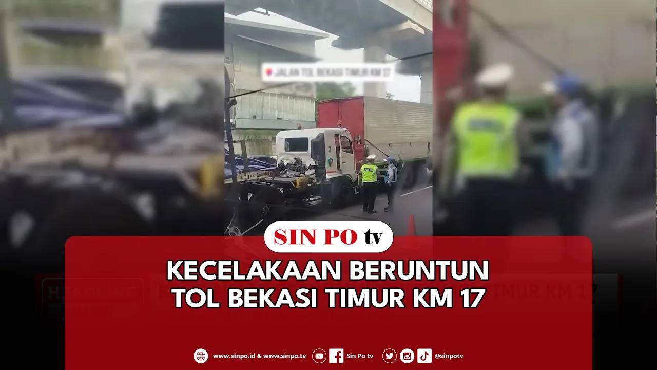 Kecelakaan Beruntun Tol Bekasi Timur KM 17