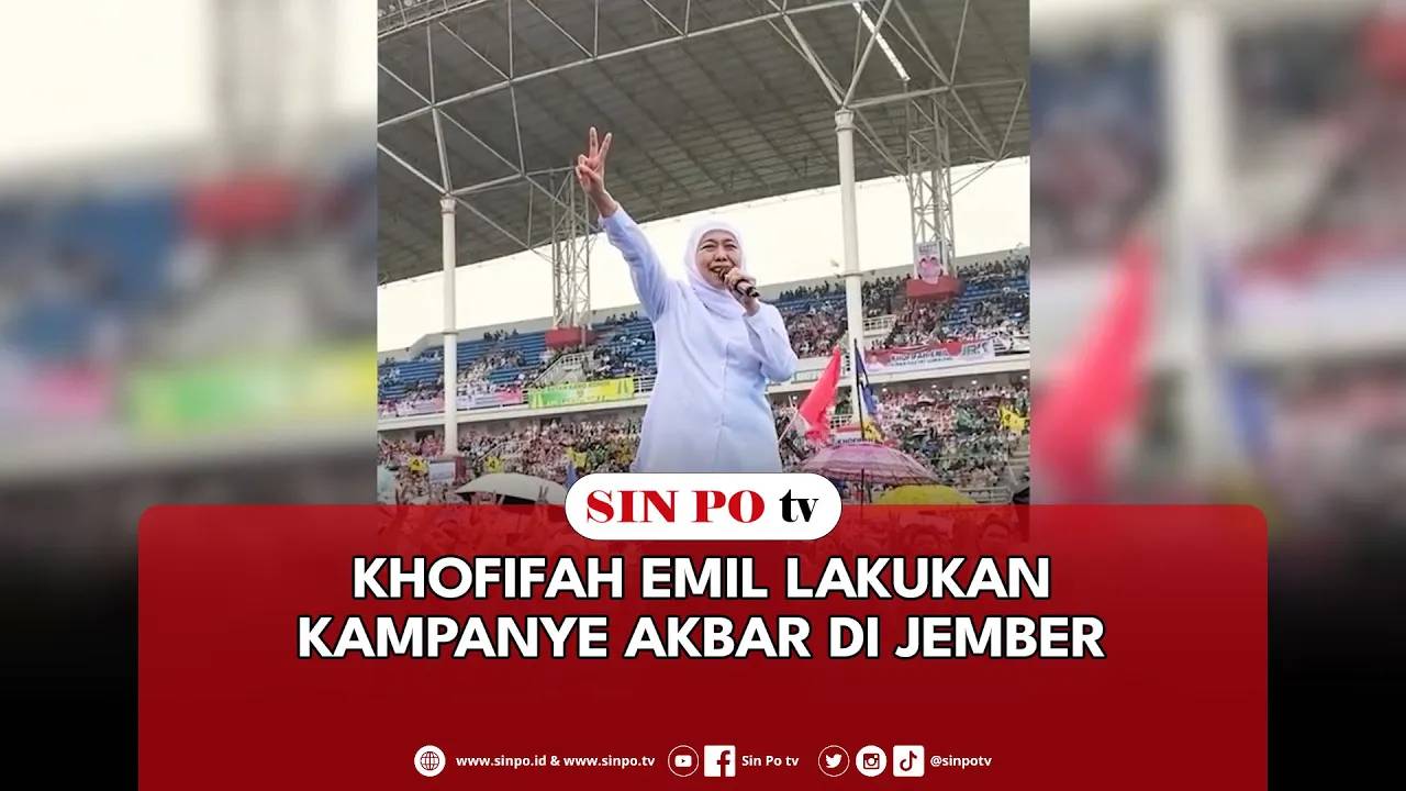 Khofifah Emil Lakukan Kampanye Akbar Di Jember