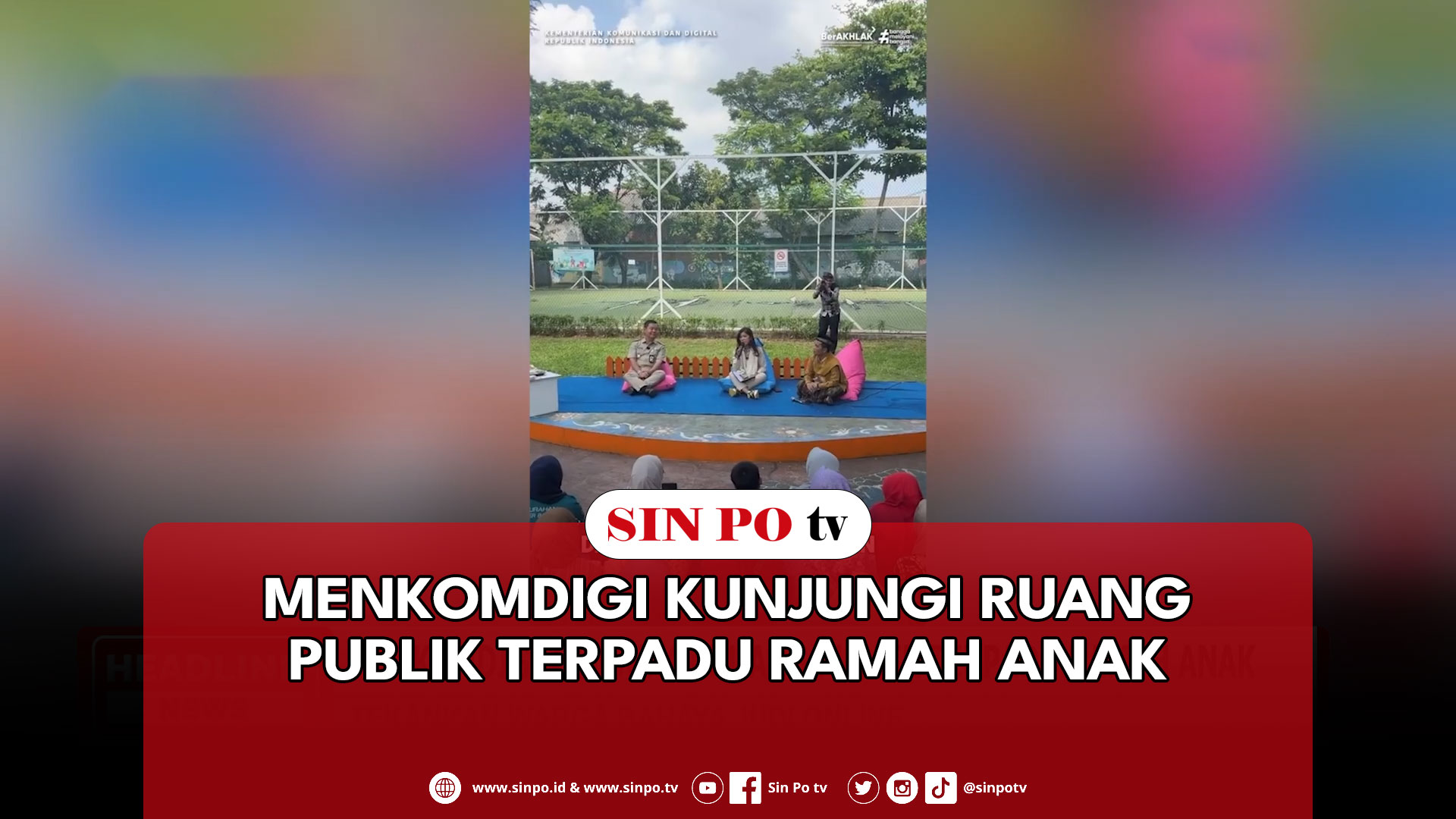 Menkomdigi Kunjungi Ruang Publik Terpadu Ramah Anak
