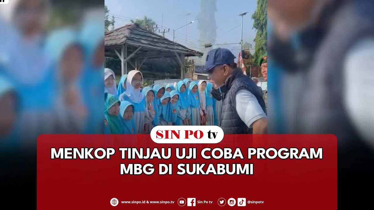 Menkop Tinjau Uji Coba Program MBG Di Sukabumi