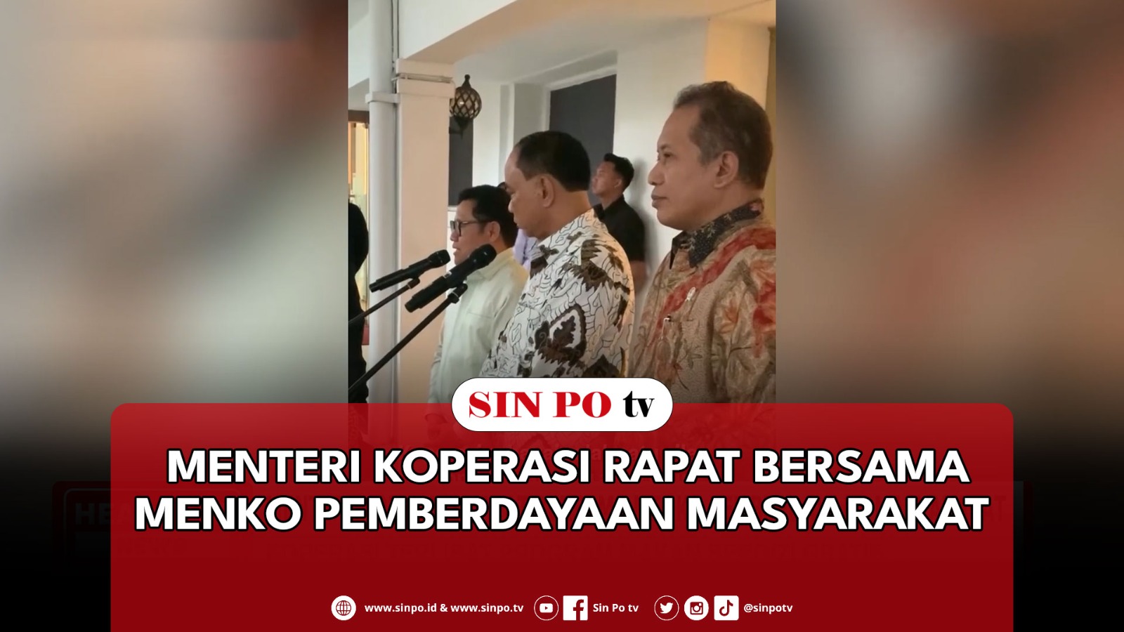 Menteri Koperasi Rapat Bersama Menko Pemberdayaan Masyarakat