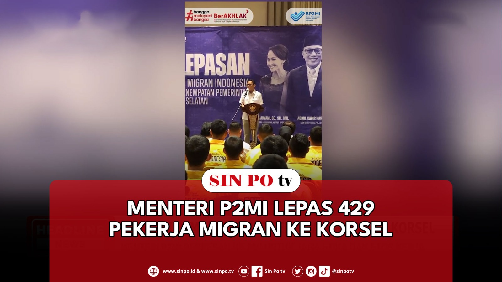 Menteri P2MI Lepas 429 Pekerja Migran Ke Korsel