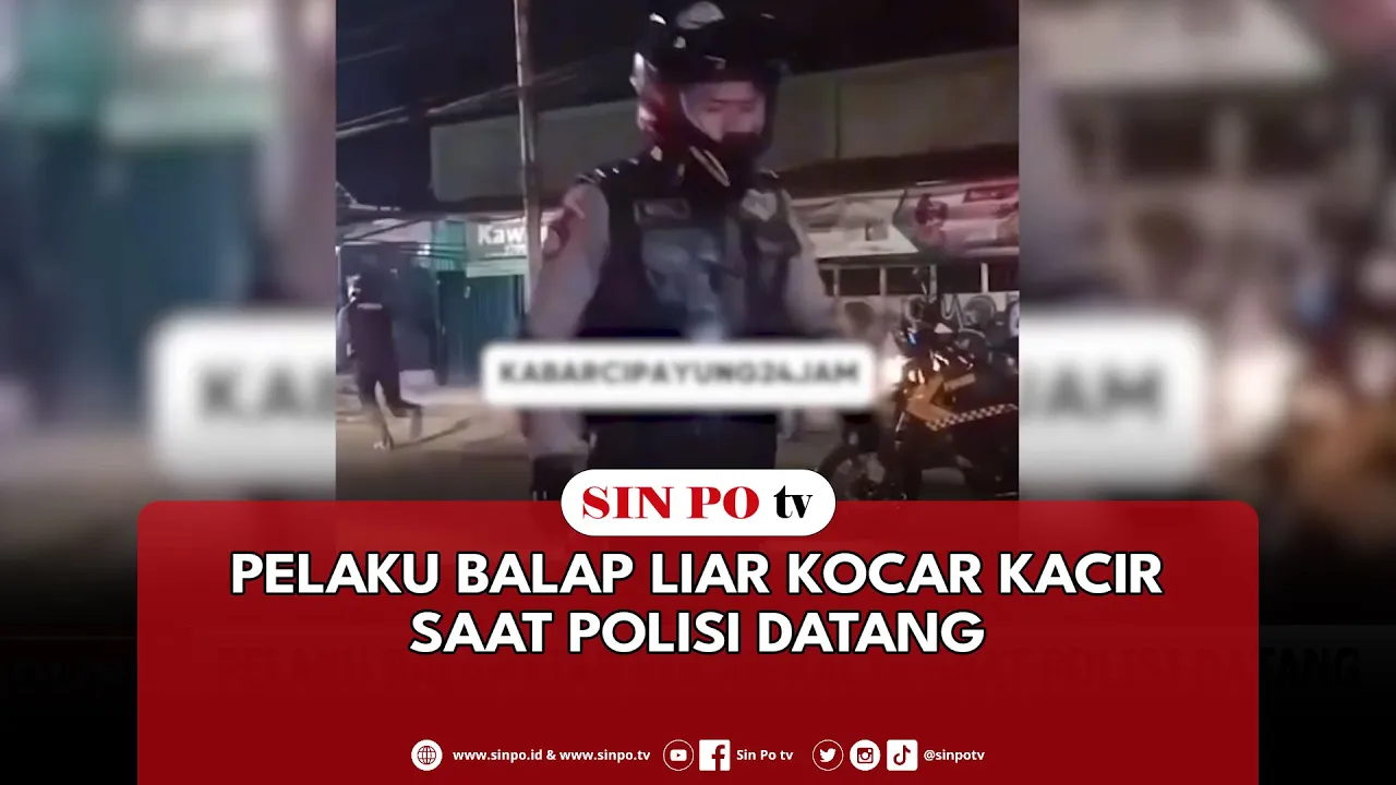 Pelaku Balap Liar Kocar Kacir Saat Polisi Datang