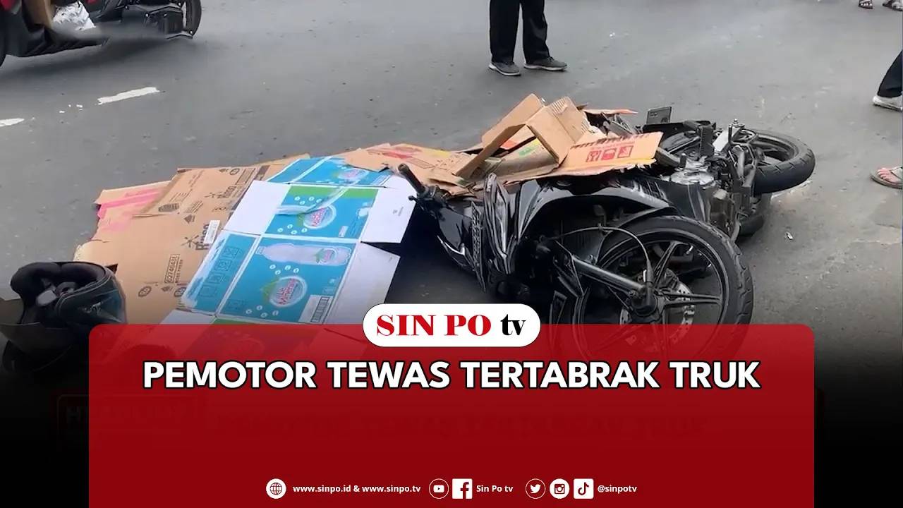 Pemotor Tewas Tertabrak Truk