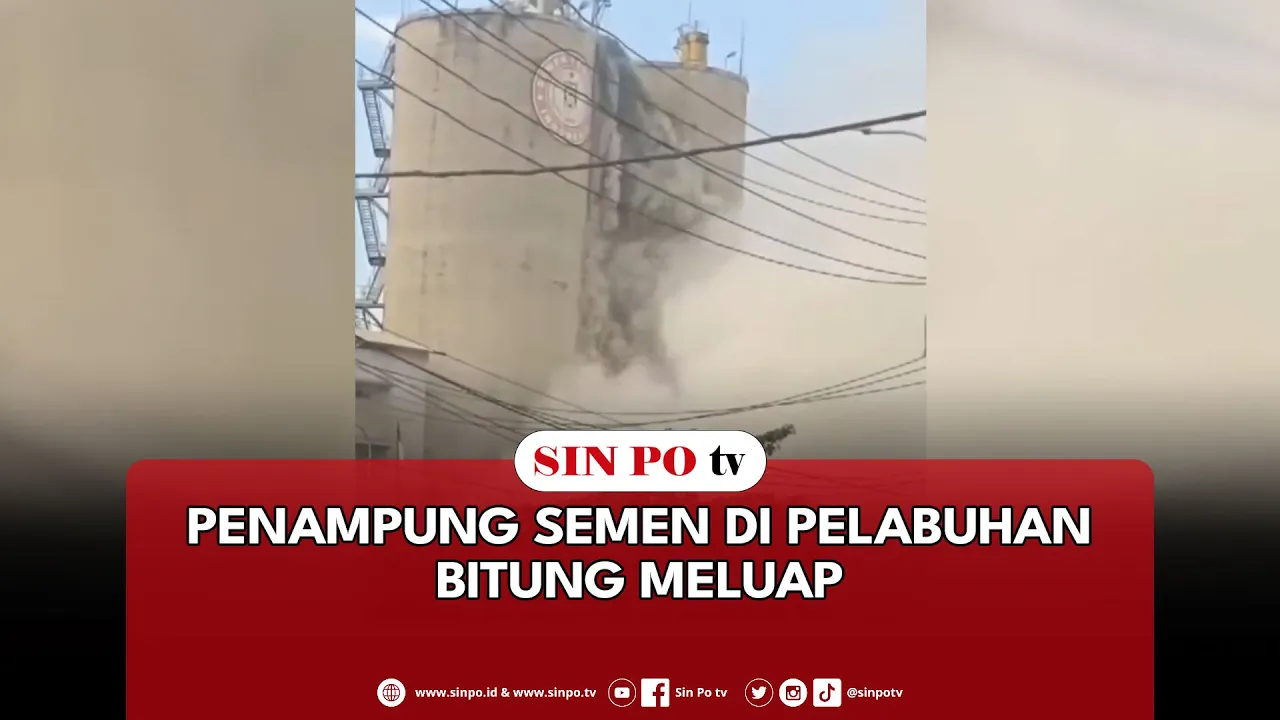 Penampung Semen Di Pelabuhan Bitung Meluap