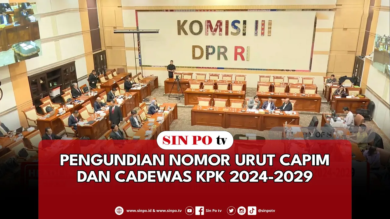 Pengundian Nomor Urut Capim Dan Cadewas KPK 2024-2029