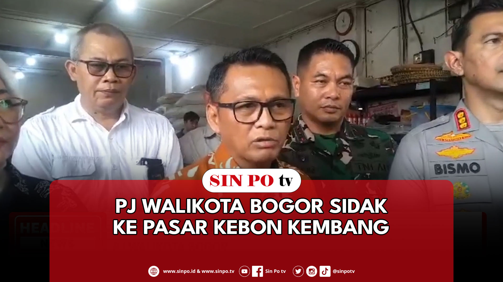 Pj Walikota Bogor Sidak Ke Pasar Kebon Kembang