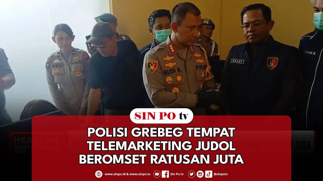 Polisi Grebeg Tempat Telemarketing Judol Beromset Ratusan Juta