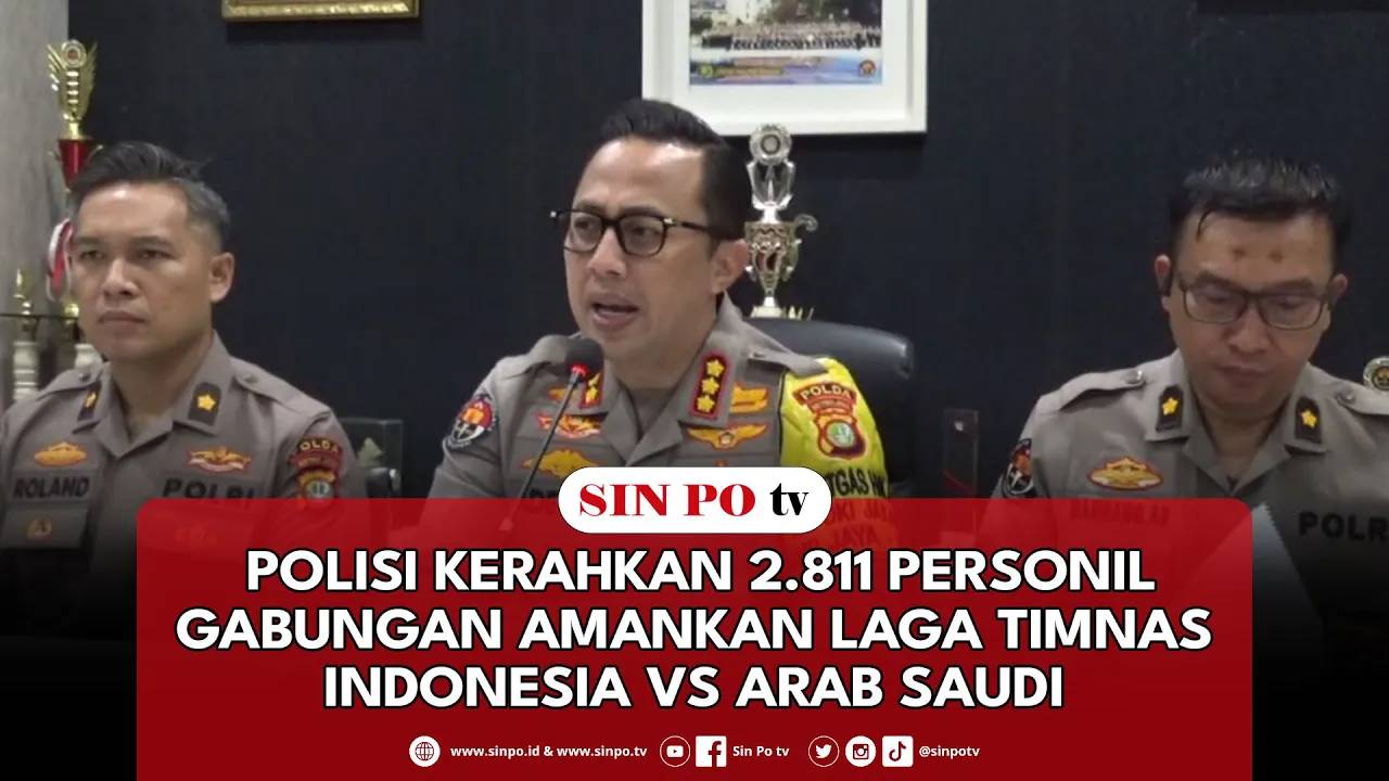 Polisi Kerahkan 2.811 Personil Gabungan Amankan Laga Timnas Indonesia Vs Arab Saudi