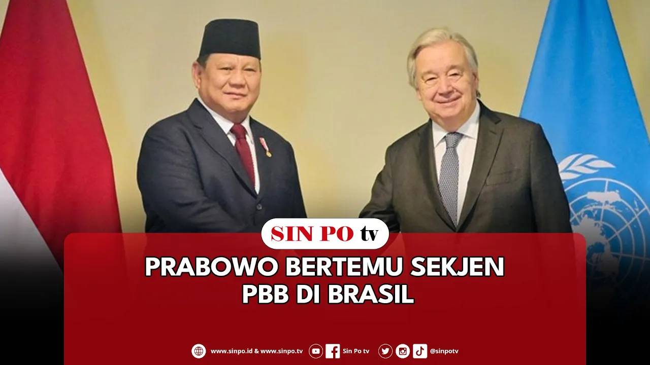 Prabowo Bertemu Sekjen PBB Di Brasil