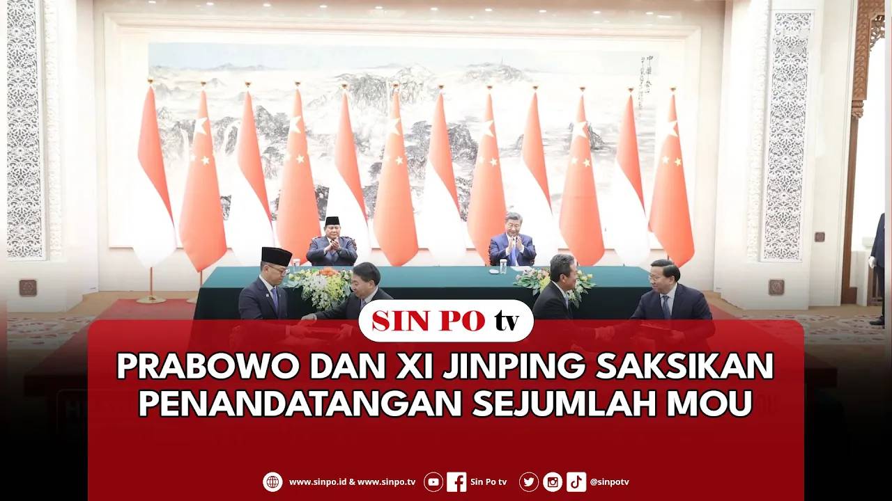 Prabowo Dan Xi Jinping Saksikan Penandatangan Sejumlah MoU