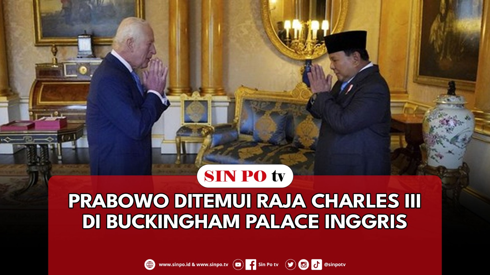 Prabowo Ditemui Raja Charles III Di Buckingham Palace Inggris