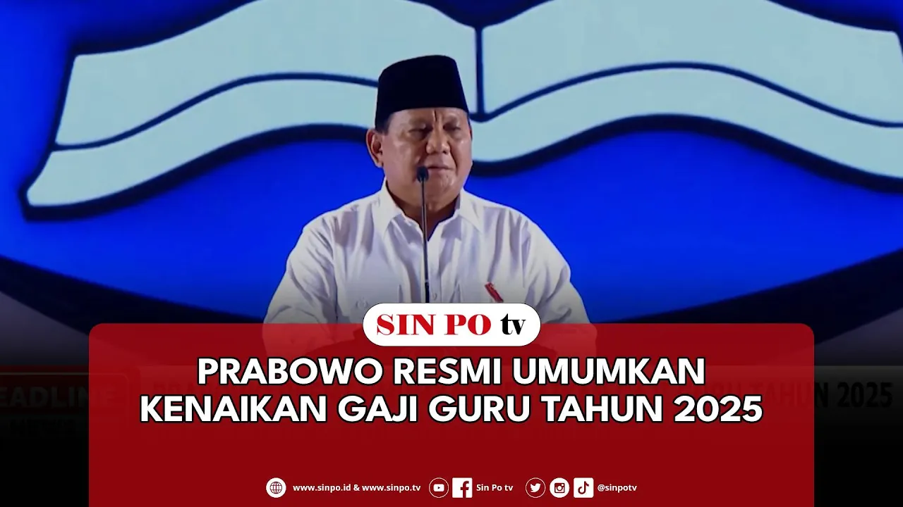 Prabowo Resmi Umumkan Kenaikan Gaji Guru Tahun 2025