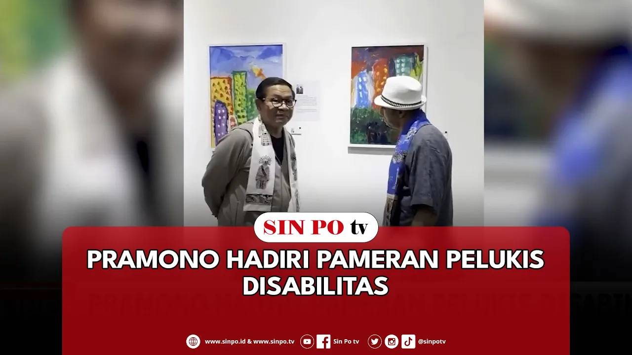 Pramono Hadiri Pameran Pelukis Disabilitas